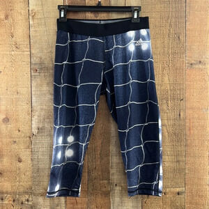 Adidas Black Tech Fit Clima Lite‎ Compression Capris Womens Medium Chain link